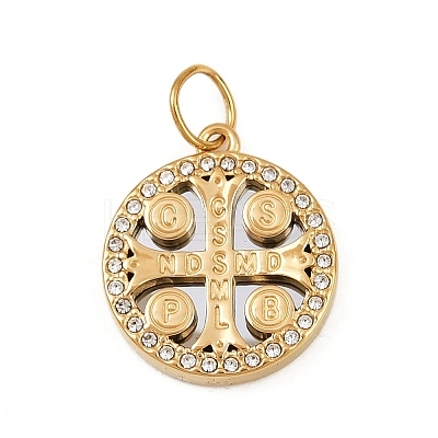 304 Stainless Steel Rhinestone Pendants LS-STAS-K307-11A-G-1