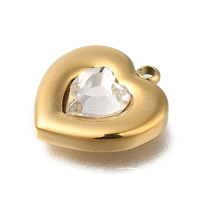 Ion Plating(IP) 304 Stainless Steel Glass Charms STAS-Q335-16G-1