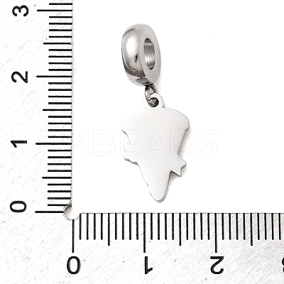304 Stainless Steel Enamel European Dangle Charms STAS-D153-05B-P-1
