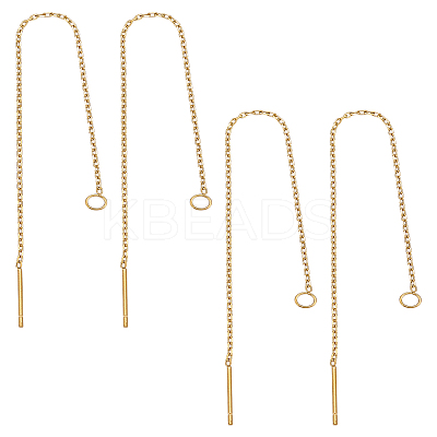 2 Pairs 304 Stainless Steel Stud Earring Finding STAS-LP0001-90-1