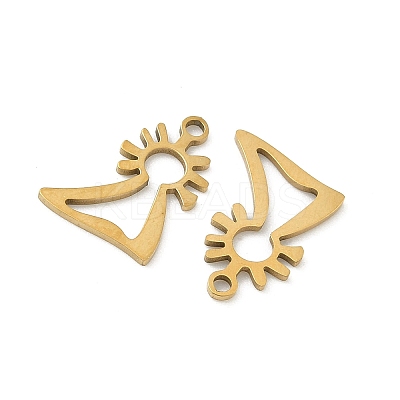 201 Stainless Steel Laser Cut Charms STAS-P428-10G-01-1