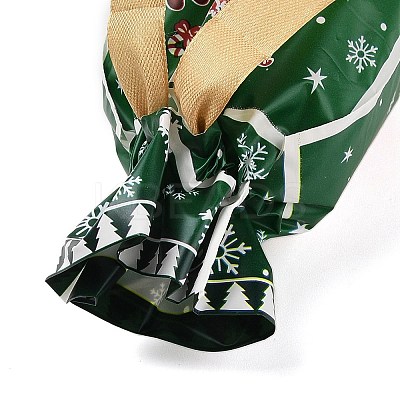 Christmas Theme Plastic Packing Pouches Drawstring Bags ABAG-Q053-03C-1