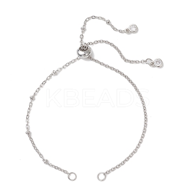 304 Stainless Steel Cable Chain Satellite Chain Slider Bracelet Making AJEW-JB01502-02-1