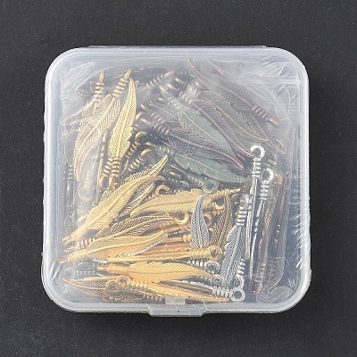 120Pcs 6 Colors Tibetan Style Alloy Pendants FIND-YW0006-89-1