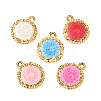 304 Stainless Steel Enamel Pendants STAS-I346-50G-1