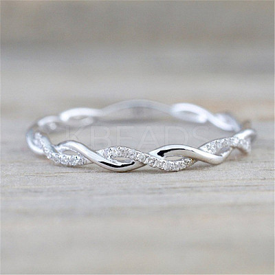 Alloy and Crystal Rhinestone Finger Rings FS-WGF6D8C-10-1