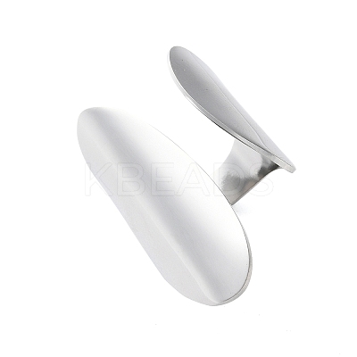 Non-Tarnish 304 Stainless Steel Open Cuff Ring X-RJEW-Q775-01P-1