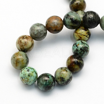 Natural African Turquoise(Jasper) Round Beads Strands LS-G-S181-8mm-1