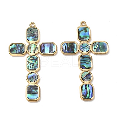Natural Paua Shell Big Pendants SA-CBA11D7-18B-G-1
