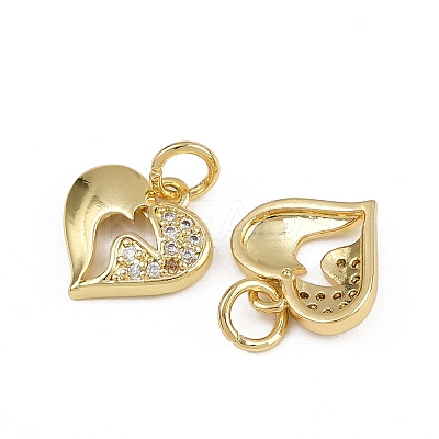 Brass Micro Pave Cubic Zirconia Pendants ZIRC-I367-01G-02-1