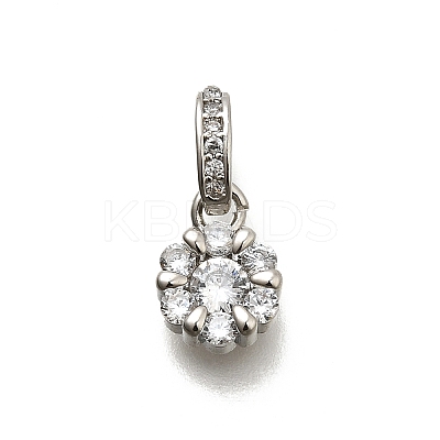 Brass Micro Pave Cubic Zirconia Pendants KK-Z093-41P-1