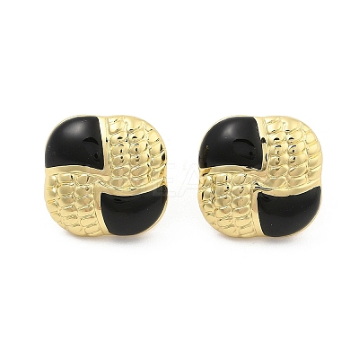 PVD Vacuum Plating Golden 304 Stainless Steel Stud Earrings for Women EJEW-Z068-13G-1