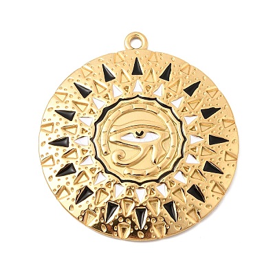304 Stainless Steel Enamel Pendants STAS-H250-02G-01-1