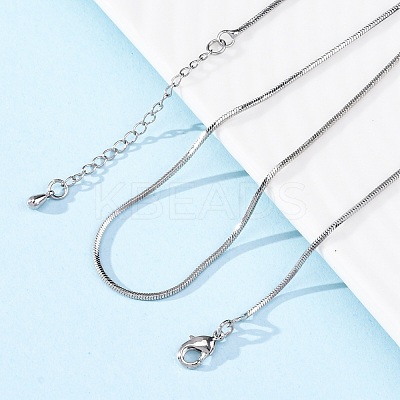 Brass Snake Chains Necklaces for Women NJEW-D302-14P-1