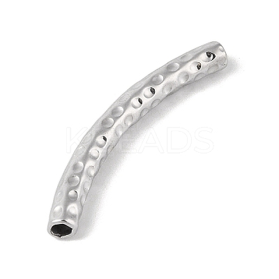 304 Stainless Steel Curved Tube Beads LS-STAS-M071-03A-P-1