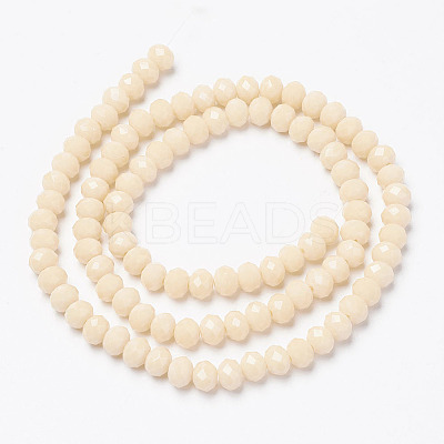 Opaque Solid Color Glass Beads Strands X-EGLA-A034-P4mm-D05-1