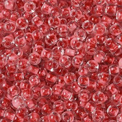 Transparent Inside Colours Glass Seed Beads SEED-A032-04J-1