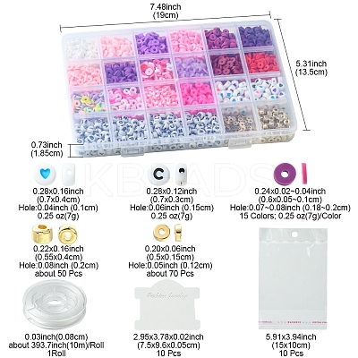 Handmade Polymer Clay Heishi Bead DIY Jewelry Kits DIY-FS0006-69-1