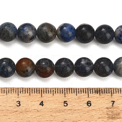 Natural Dumortierite Beads Strands G-F826-A01-8mm-1