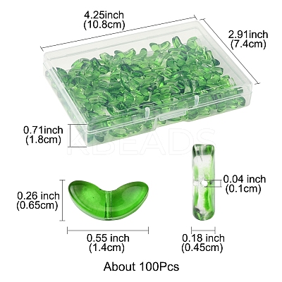 100Pcs Spray Painted Transparent Glass Beads GLAA-FS0002-04-1