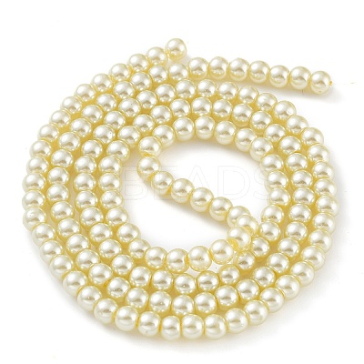 Baking Paint Pearlized Glass Pearl Round Bead Strands HY-Q003-6mm-21-1
