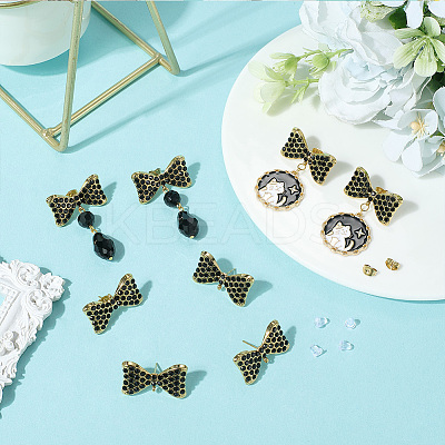 8Pcs 304 Stainless Steel Stud Earrings Findings EJEW-BBC0001-87-1