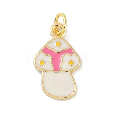 Brass Enamel Pendants KK-B114-17G-03-1