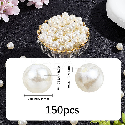 Imitation Pearl Acrylic Beads PEAR-LT0001-02A-1