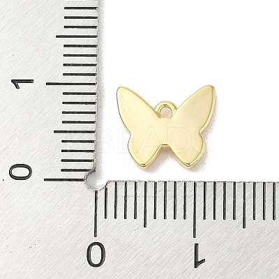 Rack Plating Brass & Shell Butterfly Charms with Epoxy Resin KK-K380-02G-01-1