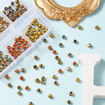 180Pcs 6 Colors Electroplate Glass Beads Strands EGLA-YW0001-55-1