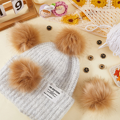 Faux Fox Fur Soft Pompom Ball DIY-WH20002-620A-01-1