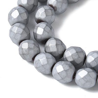 Electroplated Synthetic Non-magnetic Hematite Beads Strands G-S382-01D-1