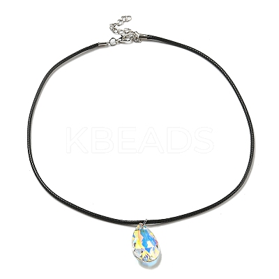 Waxed Cord Necklaces NJEW-P310-10P-01-1
