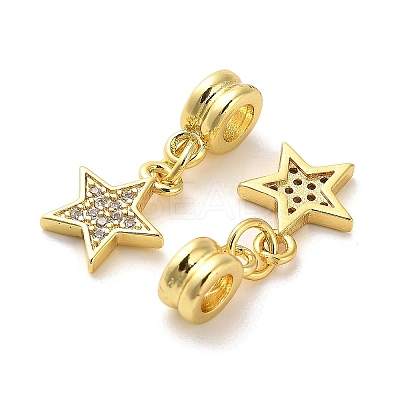 Rack Plating Brass Micro Pave Cubic Zirconia Charms KK-S398-05A-1