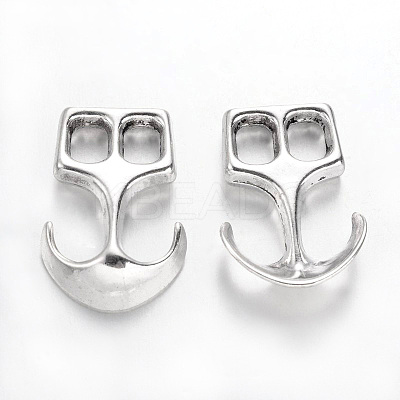 Tibetan Style Alloy Hook Clasps TIBEP-35682-AS-NR-1