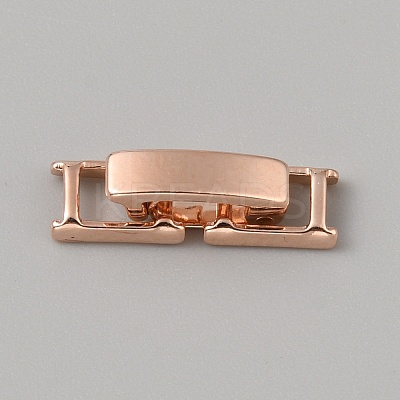 Brass Fold Over Clasps KK-WH0079-109B-RG-1