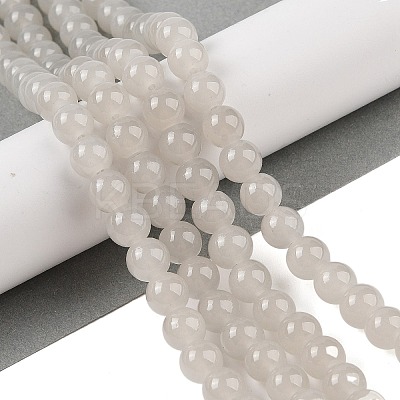 Baking Paint Imitation Jade Glass Round Bead Strands LS-DGLA-XCP0001-17-1