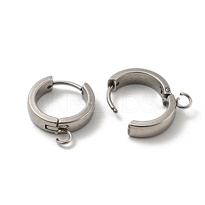 Tarnish Resistant 201 Stainless Steel Huggie Hoop Earrings Findings STAS-A167-01T-P-1