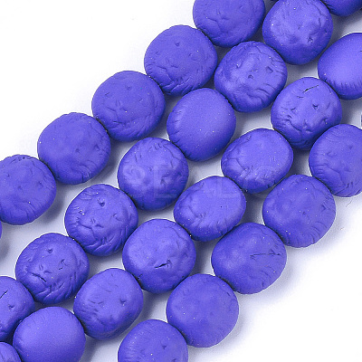 Spray Painted Non-magnetic Synthetic Hematite Beads Strands G-T116-29-19-1