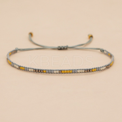 Bohemian Braided Adjustable Glass Seed Beaded Bracelets LS-EX8332-5-1
