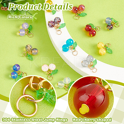 Cherry Glass Pendant PALLOY-PH01685-1