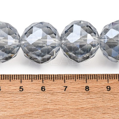Transparent Electroplate Glass Beads Strands EGLA-N002-34H-F03-1