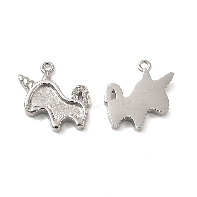 Non-Tarnish 304 Stainless Steel Pendant Rhinestone Settings STAS-F284-25P-1