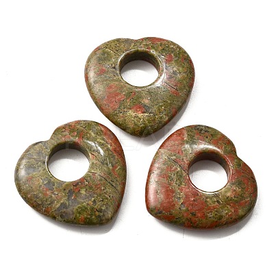 Natural Unakite Pendants G-F708-04G-1