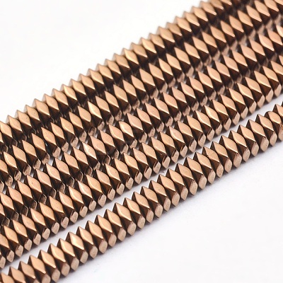 Electroplate Non-magnetic Synthetic Hematite Beads Strands G-L489-D03-1