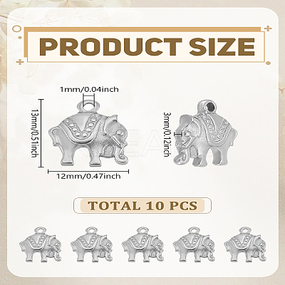 10Pcs 304 Stainless Steel Charms STAS-LP0002-96-1