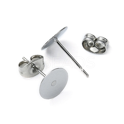 100Pcs 304 Stainless Steel Stud Earring Findings STAS-YW0001-43C-1