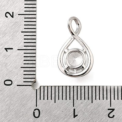 925 Sterling Silver Pave Cubic Zirconia Pendants STER-V001-03P-04-1