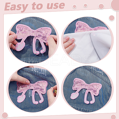 8Pcs 4 Colors Computerized Embroidery Cloth Self Adhesive Patches PATC-WR0001-18-1