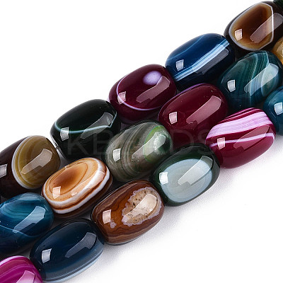 Natural Agate Beads Strands G-N356-02A-07-1